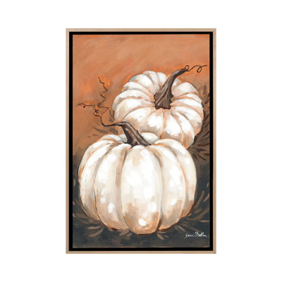 Récolte de citrouilles - reproduction d'art mural - toile encadrée
