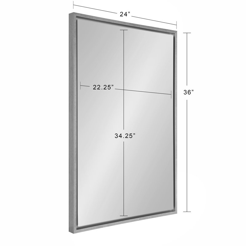 Abhilash Engineered Wood Flat Mirror, 36" x 24"