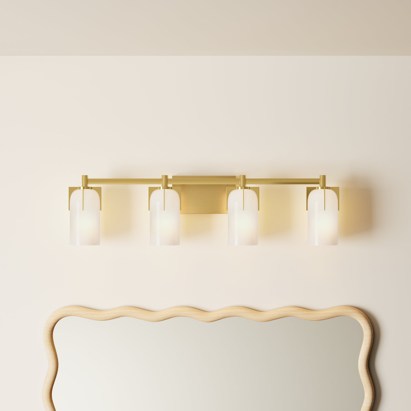 Irela 3 - Light Vanity Light, Brass, 4 Lights, 8.5" H x 32" W x 32" D