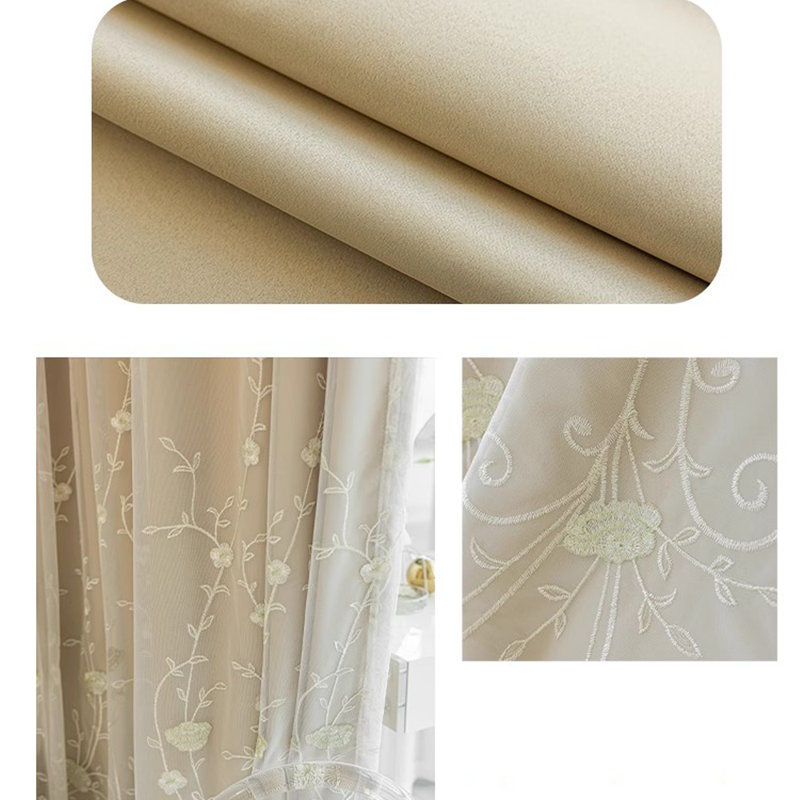 Rideaux à double couche convenant aux salons, chambres à coucher, balcons, etc., 1 panneau, L 78 po x L 106 po