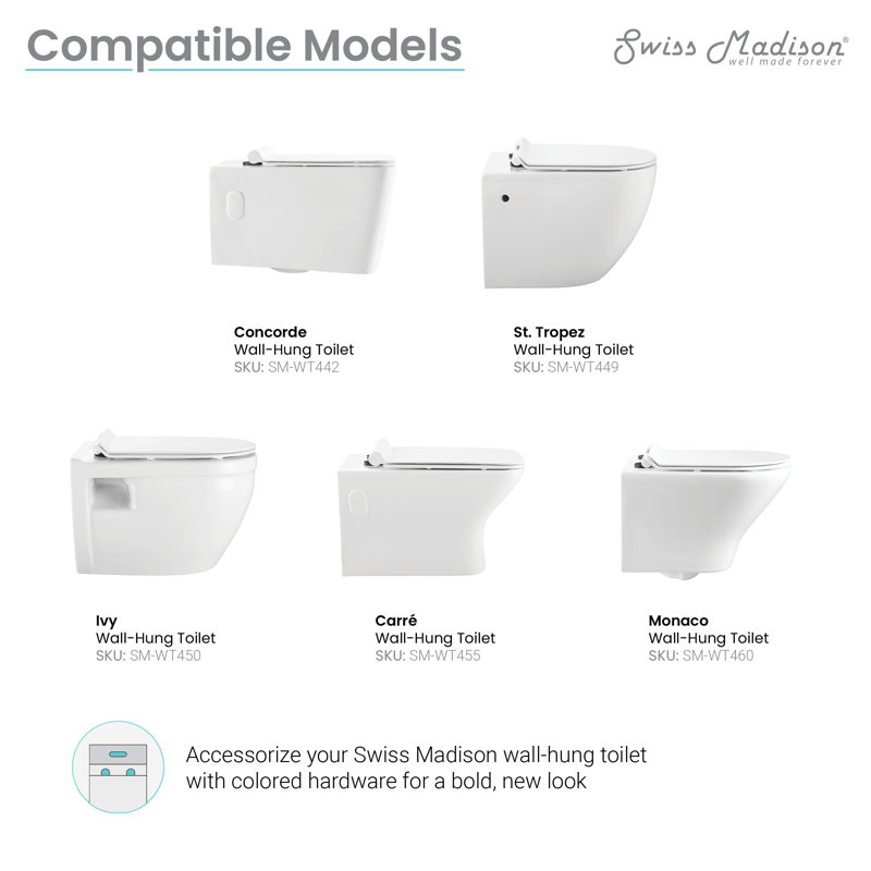 Swiss Madison Toilet Hardware, Black