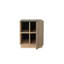 Gaia Nightstand - Modern Nightstand with Storage, 47cm Chic Bedside Table with Striped Cabinet Door and Shelves