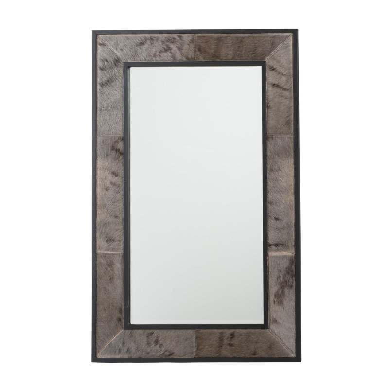 Large 48" Wildebeest Hide Accent Mirror