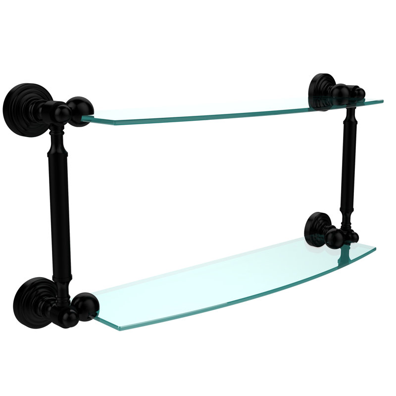 Beresford 2 Piece Tiered Shelf, 22" W x 8.5" H, Matte Black