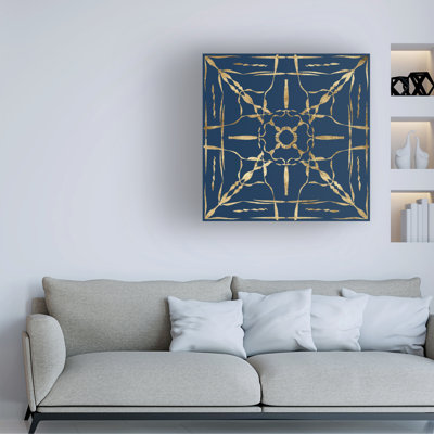 «Motif On Blue IV» sur toile