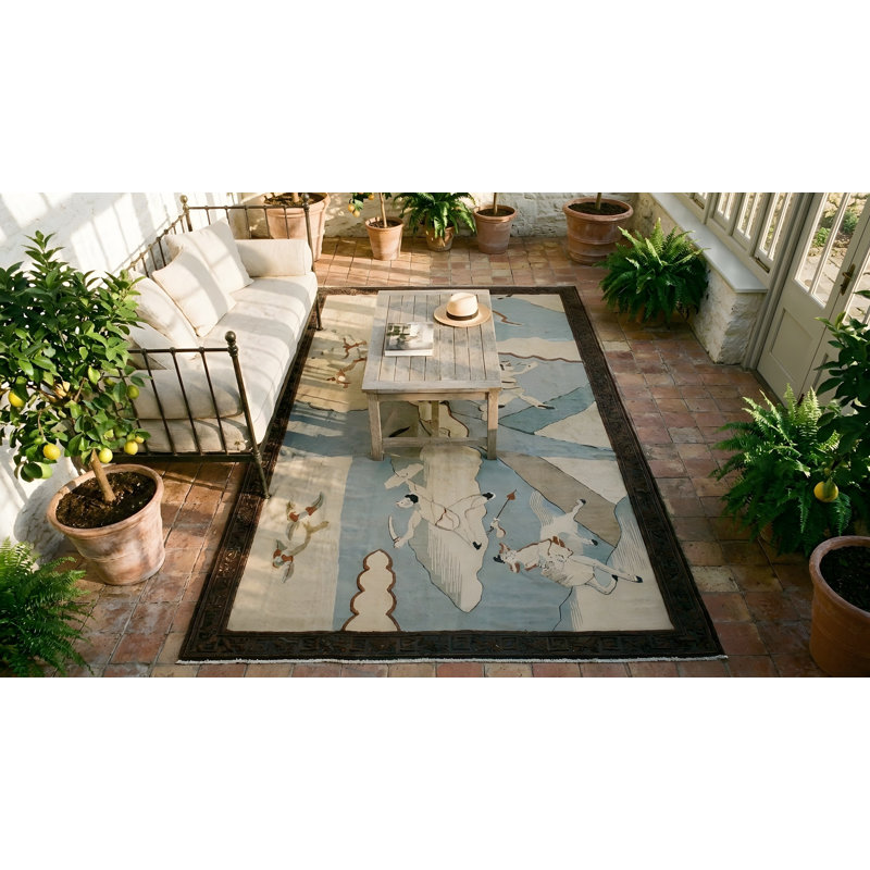 Antique Textile Chinese  Knotted Rug