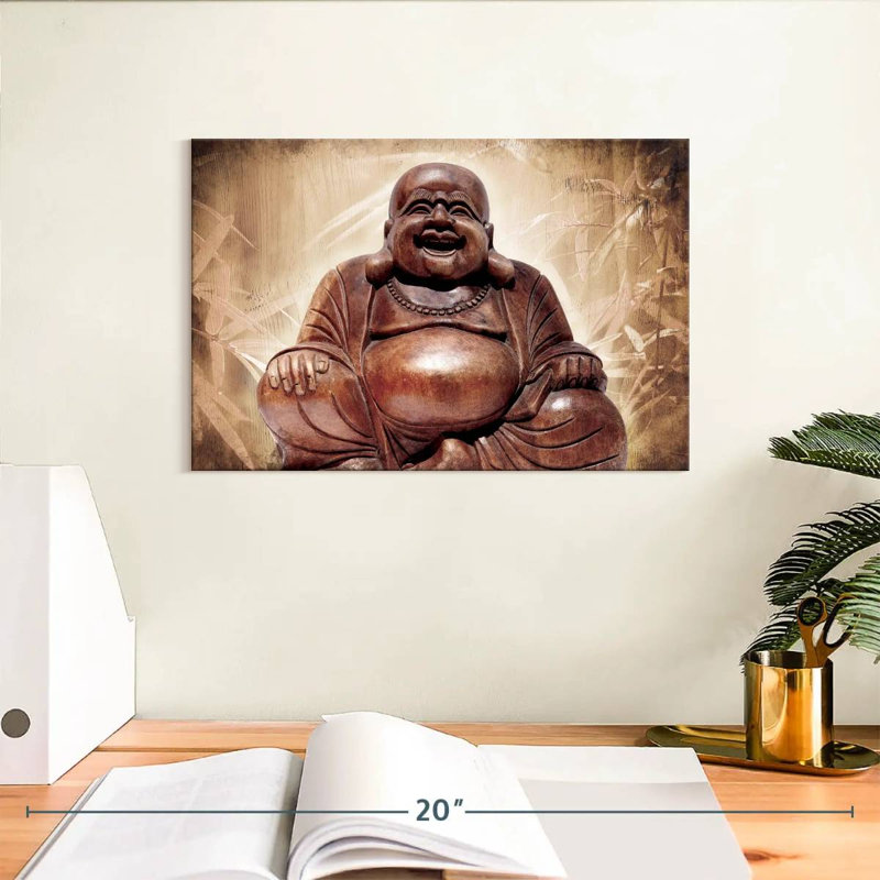 Bouddha riant, H 8 po x l 12 po x P 1 po