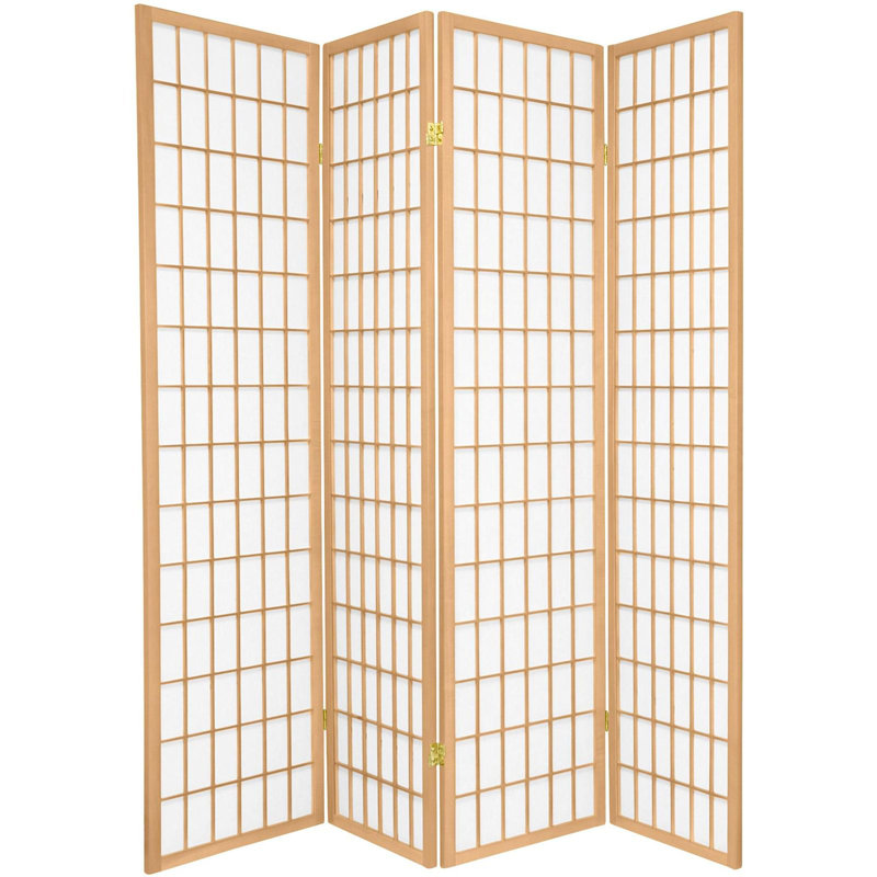 Cloison de style Shoji Niemann 70,5 pouces, Naturel, 4