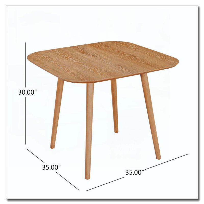 Wood Square Dining Table, Natural, Natural