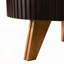 Table basse ronde ronde avec espace de rangement - brun, 31,5 po