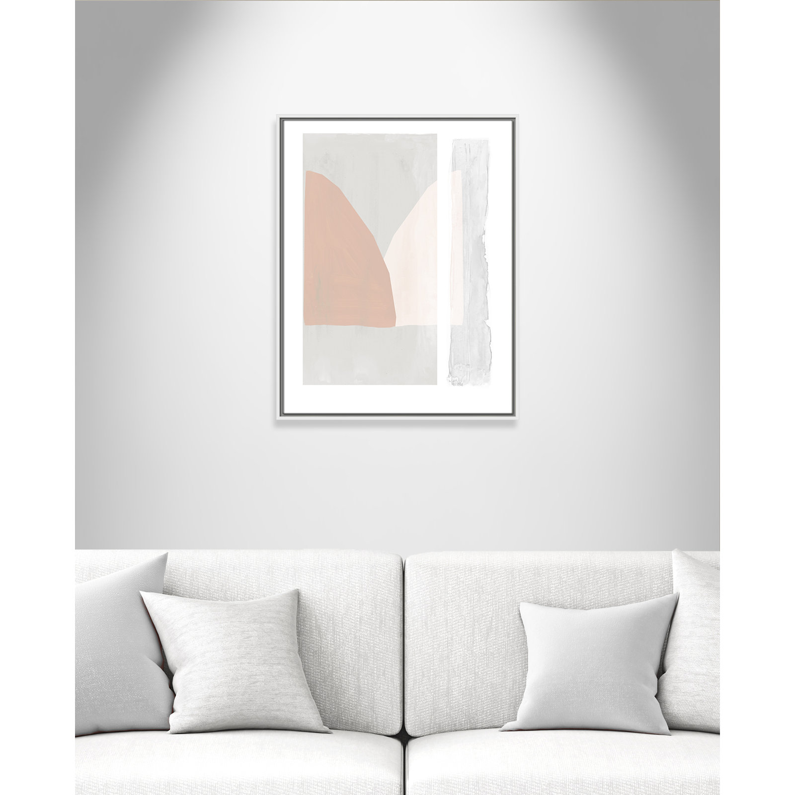 Lora "Soft And Light" Print by Tom Reeves, 29.5" H x 23.5" W x 2" D, White Framed Canvas