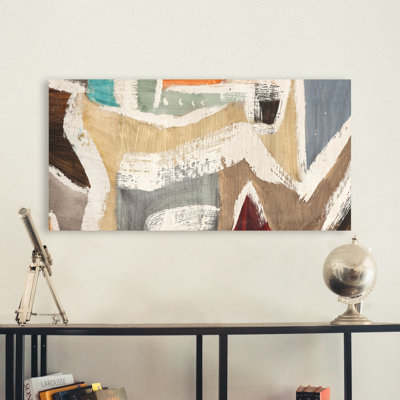 2AU5765 Abstract: Comfort Zone Variation 1 Piece Wrapped Canvas Painting