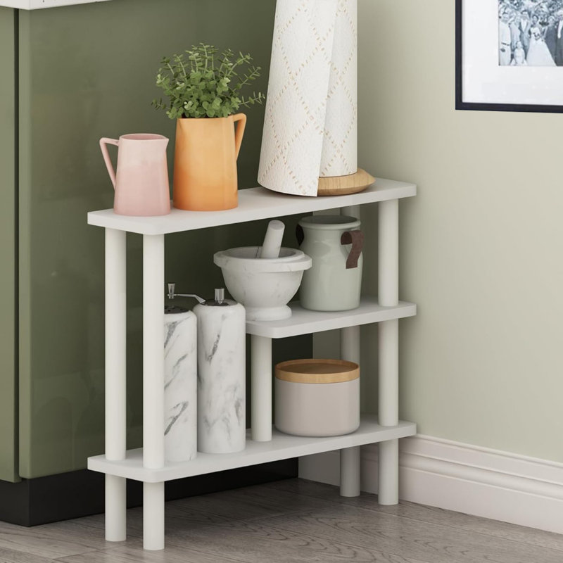 Slim Space Saving Storage Rack, White