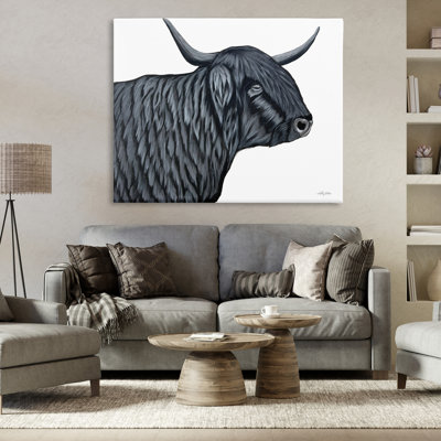 Filmore Black Bull Portrait Canvas, design by Ashley Justice