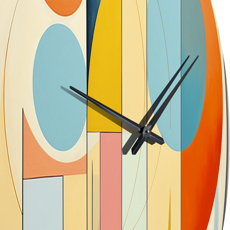 Horloge murale Serendipity Mid-Century Geometrics IV, Grand