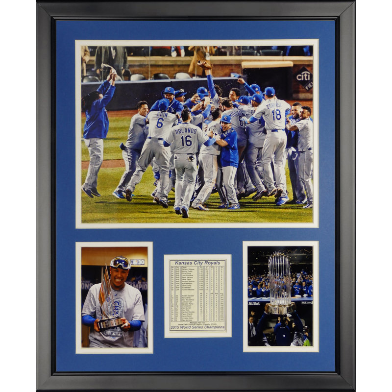 Souvenirs encadrée champions kansas city 2015 Royals World Series, H 12 po x l 15 po