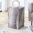 Upgrade Your Living Space With This Modern Mdf Coffee Table: Showcasing Stylish Gray Textured Patterns And Design