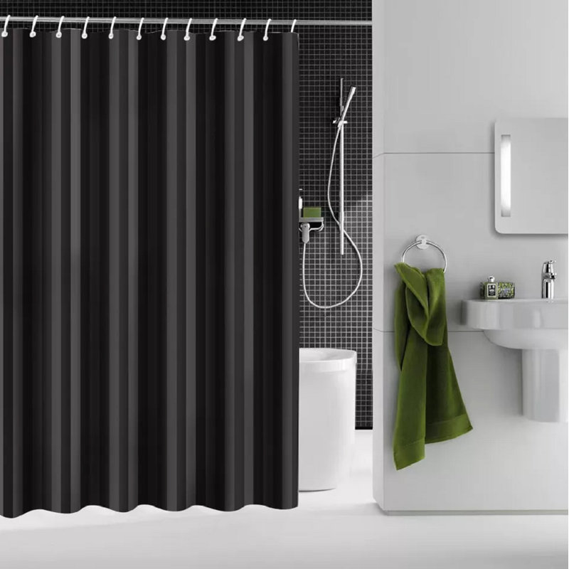 Stripe Shower Curtain 180X180, Black