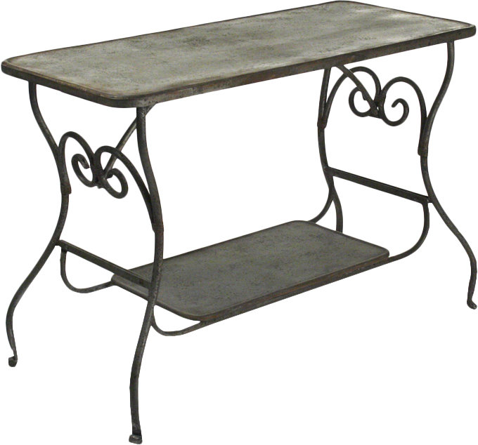Marceline Distressed Iron Console Table