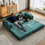 Canapé convertible 2 places foncé, structure de forme fixe, tissu chenille pour regarder la télévision dans la chambre à coucher, pliable, désossé avec un ami