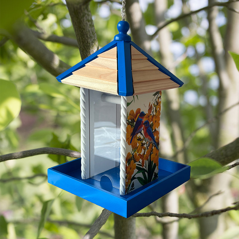 Mangeoire d'oiseaux Townhouse - Bluebirds & Camellia