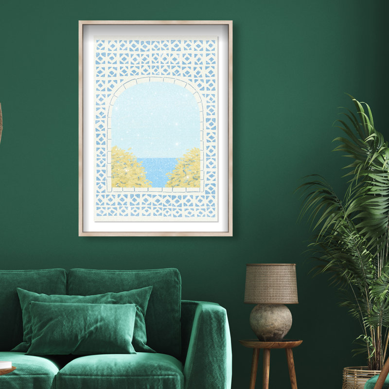 Mediterranean Window II Shadowbox Architecture Print by Oliver Gal, Black Frame, 10 x 15, 16.5"H x 11.5"W