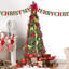 Arbre de Noël de 6 pi avec fonction escamotable, 150 lumières et éléments blanc chaud, convient aux petits espaces de bureau