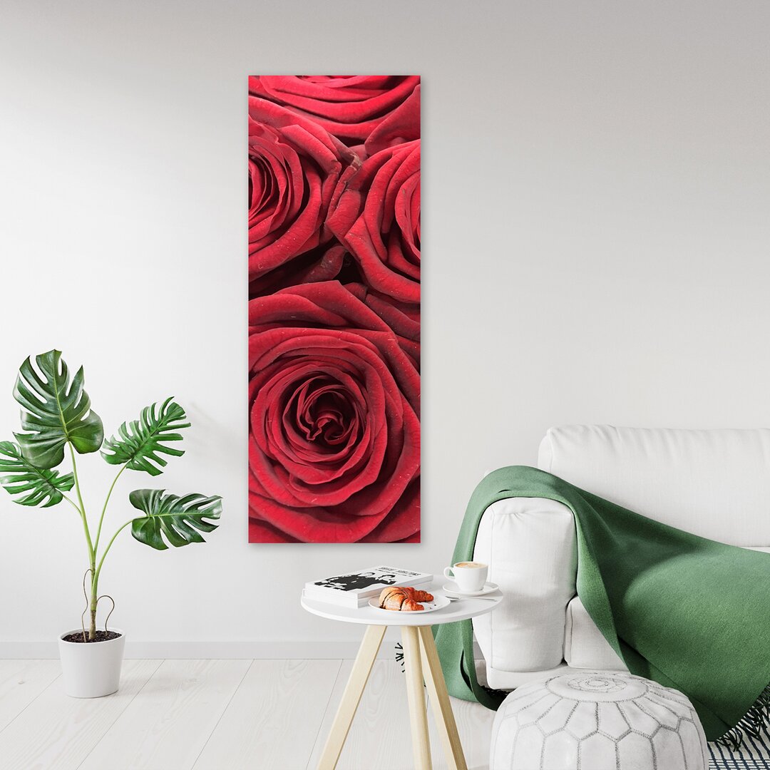 Leinwandbild Print, Red Flowers