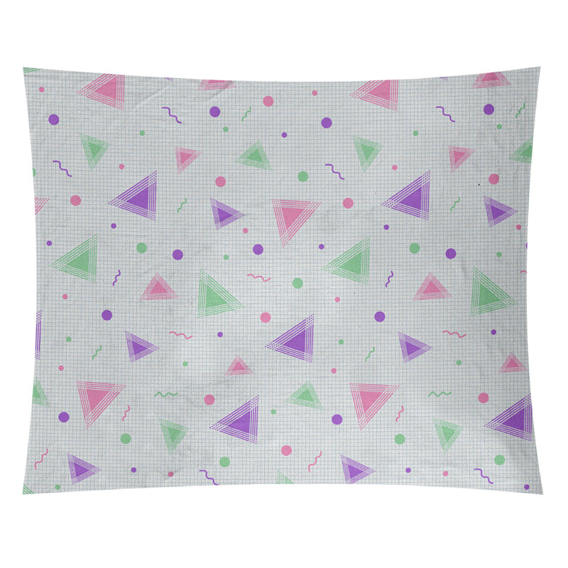 Tapisserie «Avicia 90's Retro» par Katelyn Elizabeth, H 27,5 po x l 37,5 po, Mauve / Rose, Intérieur