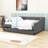 2 Drawers Upholstered Full Daybed with Sturdy Slats Support-1174865768