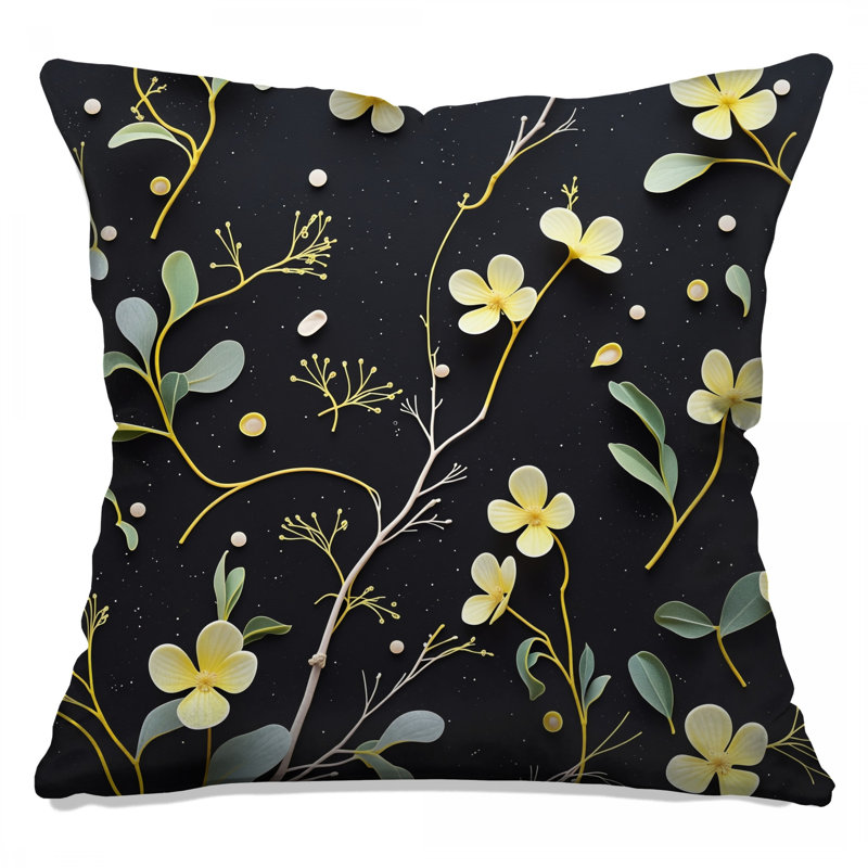 Coussin Floral, 16 x 16 inches