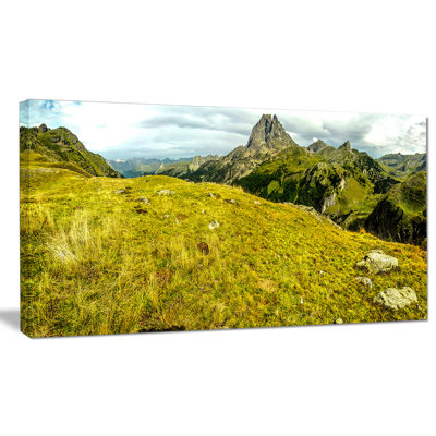 « brillante green mountain panorama », reproduction de photo sur toile tendue