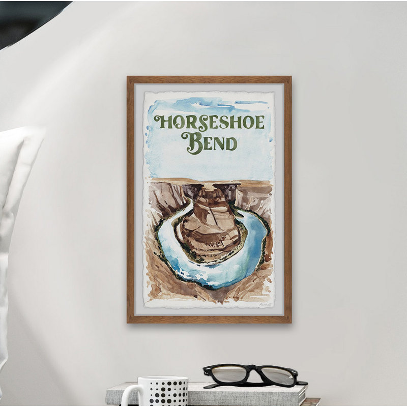 Arizona Horseshoe Bend - Impression de publicités encadrées sur papier, H 36 po x l 24 po x 1,5 po