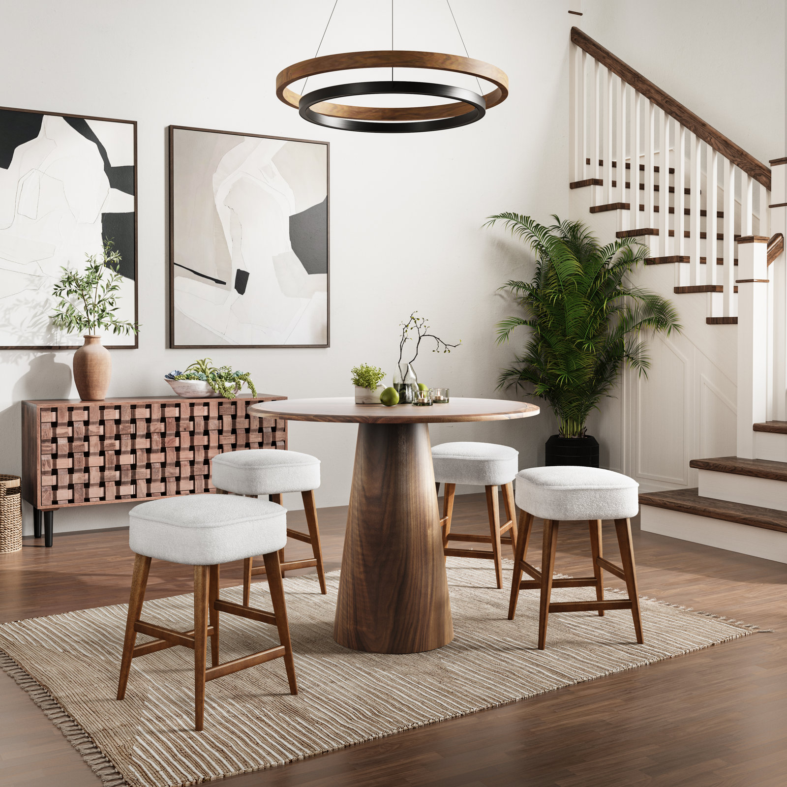 Darlington Acacia Dining Table, Brown, 36" H x 45" W x 45" D