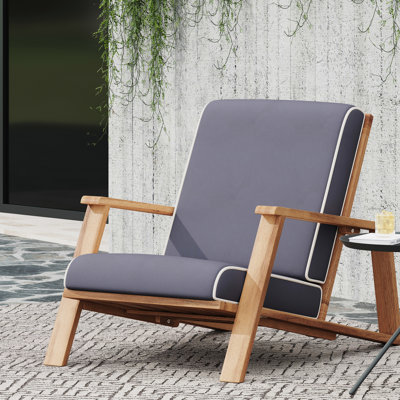 Stylish Wood Chair With Padding And Slope Modern Club Chairs Made Of Water- Slats