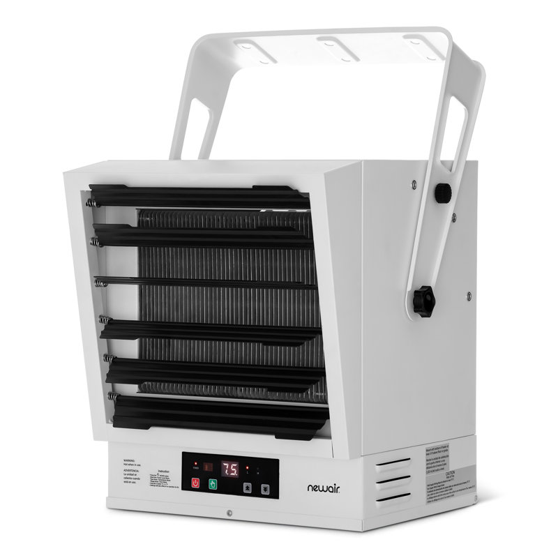 Chaufferette de garage électrique câblée Newair de 10 000 W, ventilateur puissant de 240 V à fixation au plafond, au mur ou au comptoir, chauffe jusqu'à 1605 pieds carrés