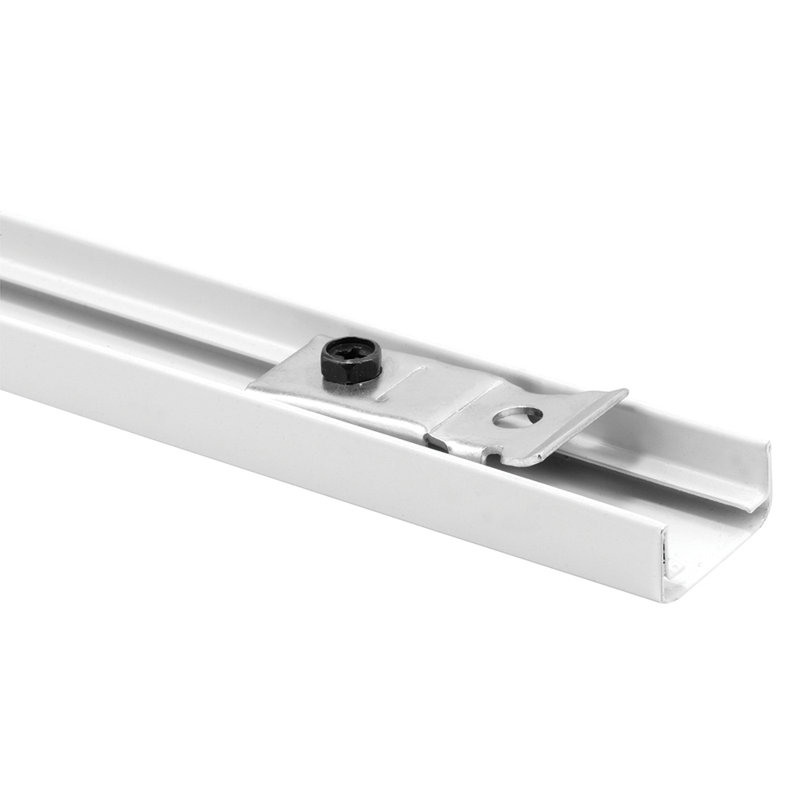 Rail de porte pliable avec douilles pivotantes Prime-Line, acier et émail blanc, longueur 29-3 / 4 po (1 ensemble)