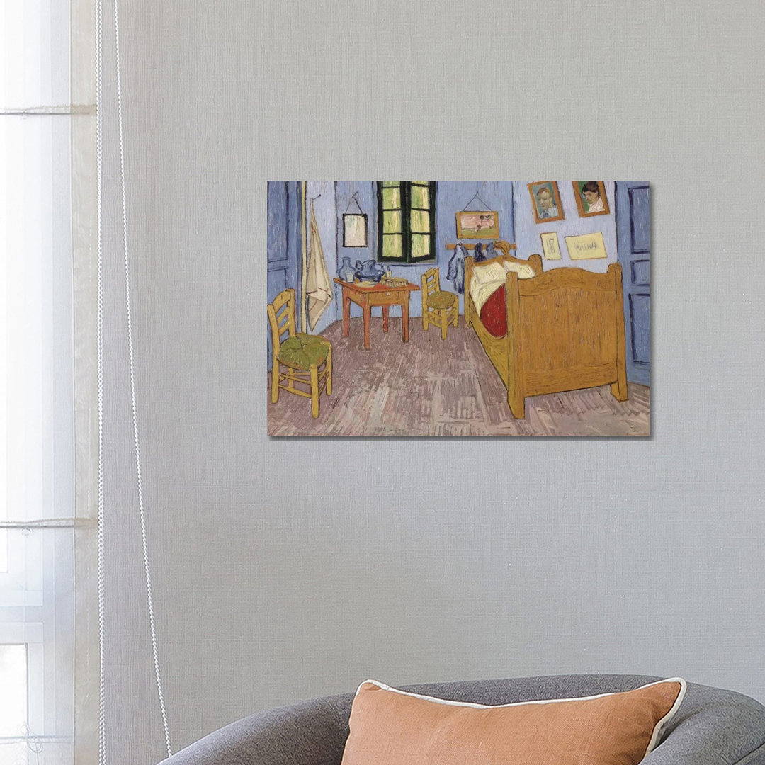 Bedroom In Arles, Third Version, September 1889 (Musee D'Orsay) by Vincent Van Gogh - Wrapped Canvas Painting