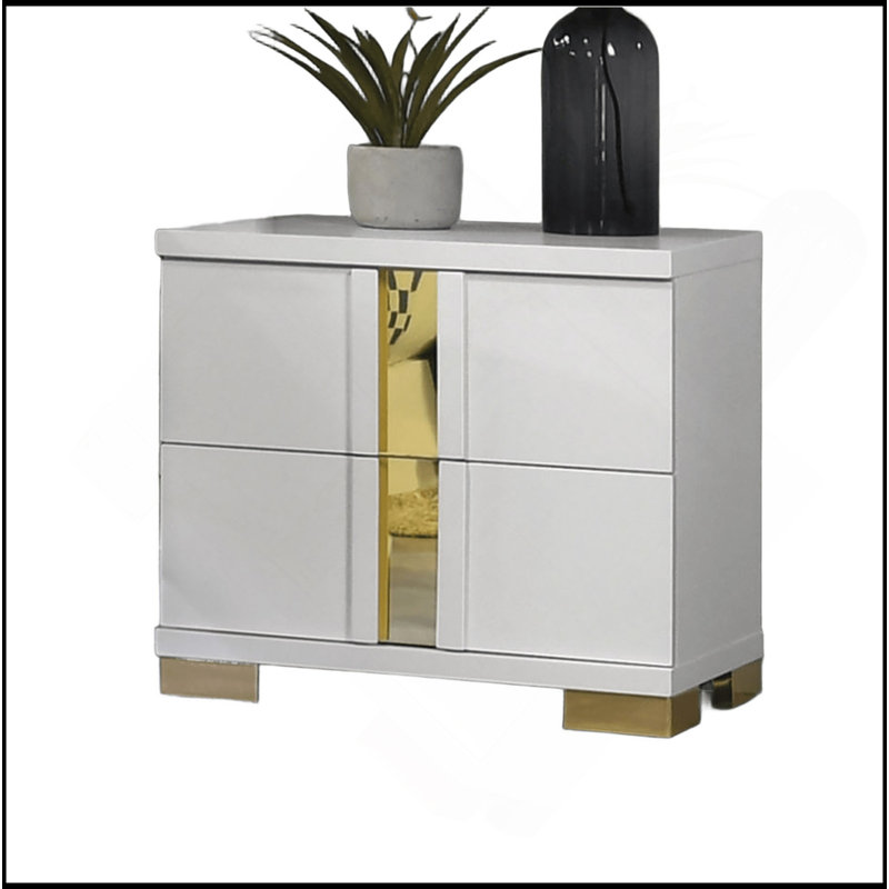 Garniture de table de chevet 1Pc, Blanc