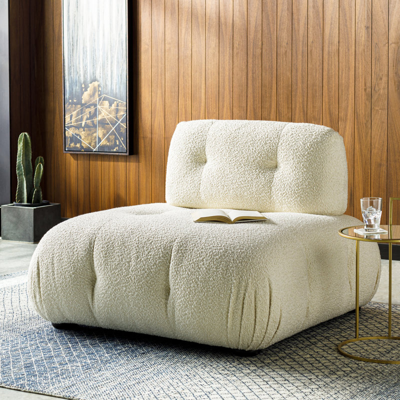 Grand fauteuil d'appoint 34 po Bernabe, Crème