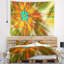 Tapisserie abstraite abstraite tournante à fleurs fractales-28495896