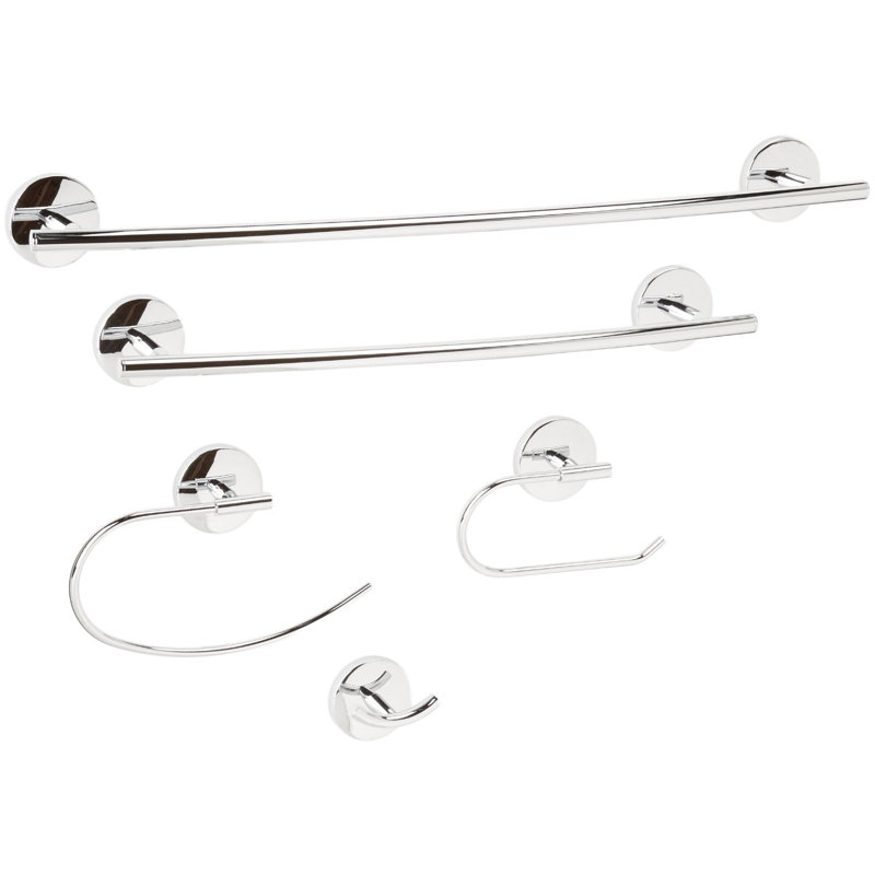 5 - Piece Bathroom Hardware Set, Chrome