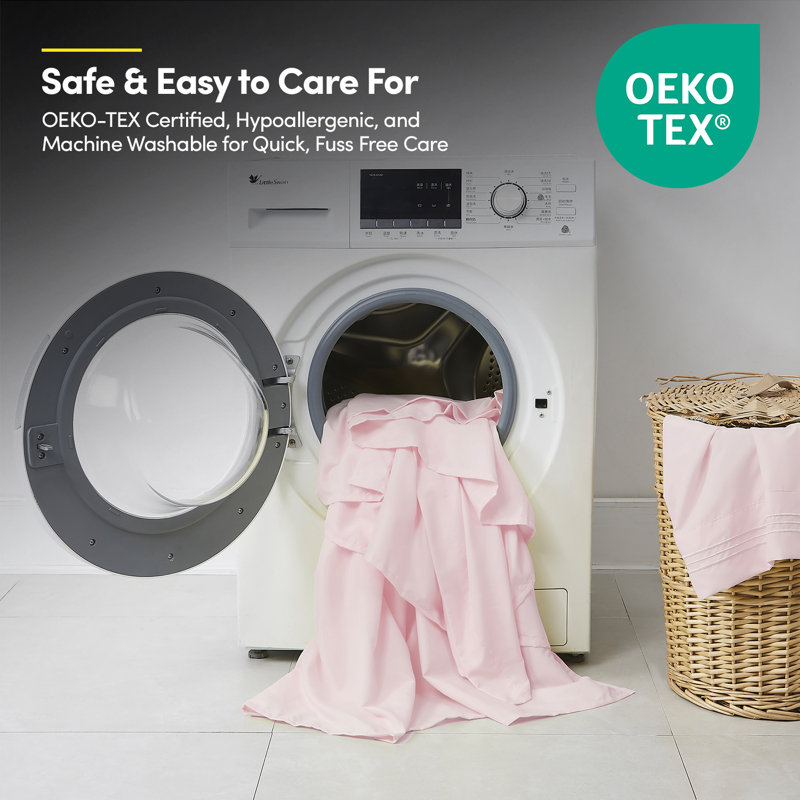 Ensemble de draps en microfibre extra douce 18-24 po, Simple, Rose