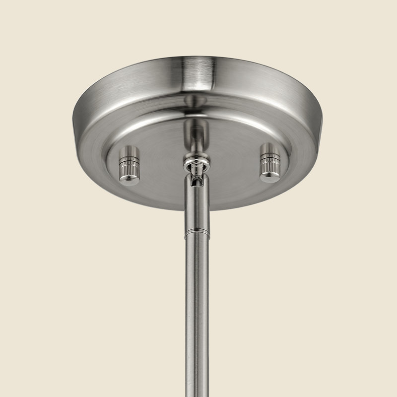 Luminaire suspendu 1 lumière en verre martelé gris fumé sphérique moderne nickel brossé, Hammered