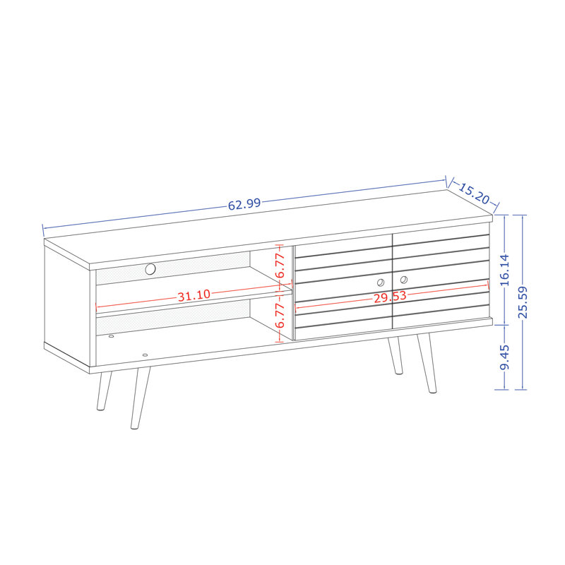 Modern White 63 Inch TV Stand Media Console For Living Room Storage |Gift Idea, White