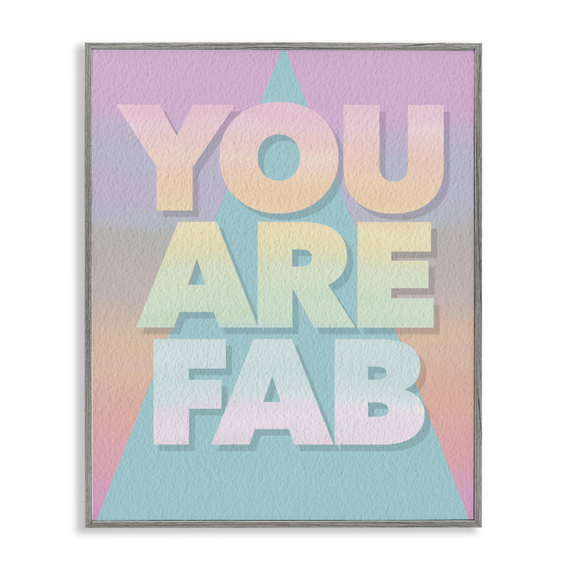 «You Are Fab Pastels», estampe numérique, conception de Jilly Jack Designs, H 30 po x l 24 po, Gris