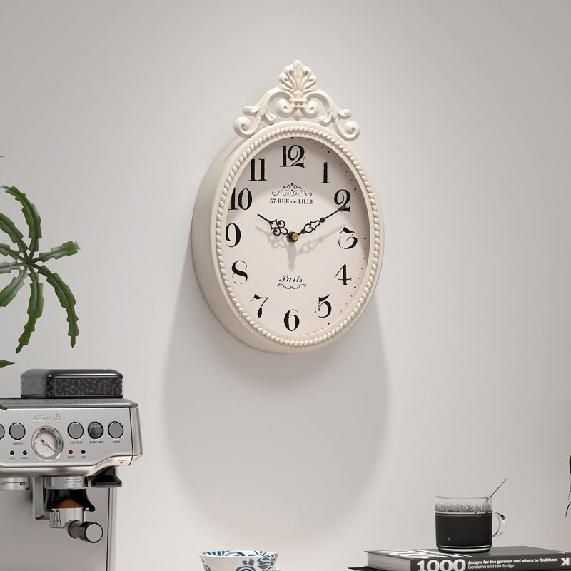 Petite horloge murale, Ivory White