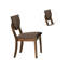 Ensemble de chaises d'appoint 2 pièces rembourrées en bois massif chocolat foncé