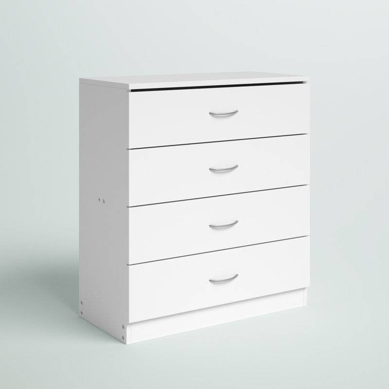 Commode 4 tiroirs l 26 po, Blanc