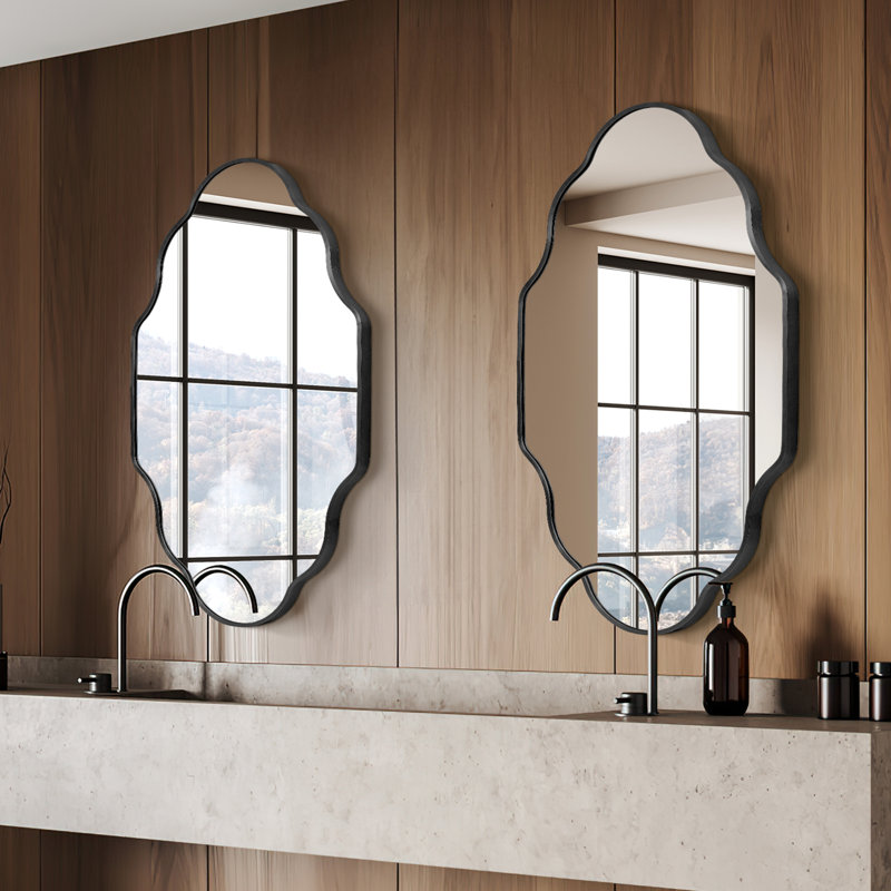 Marietherese Wall Mirror, Black, 36" x 20"